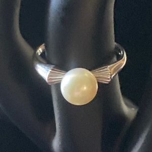 Mikimoto 1940'S  ~EXTREMELY RARE ~ AKOYA Pearl Solitaire Engagement Ring